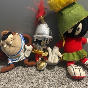 Warner Bros. Plush Trio - Red, Green, Silver & Brown Characters